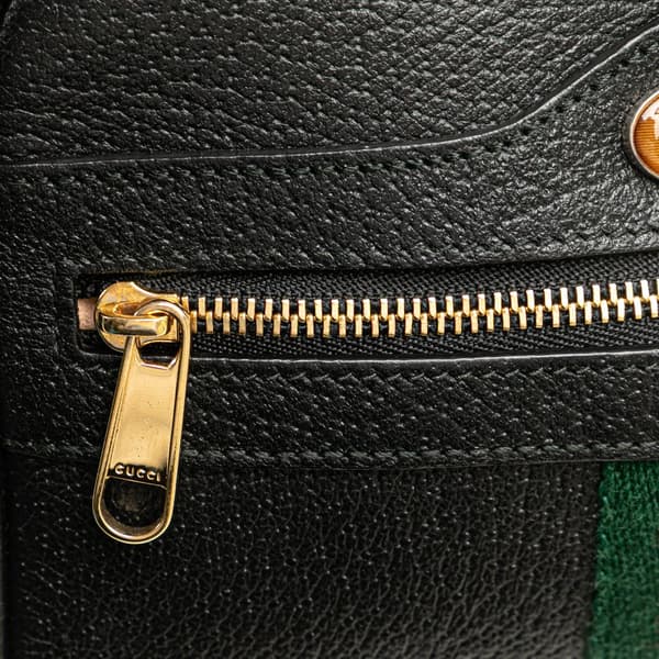 Pre-owned Gucci Mini Leather Ophidia Crossbody Black