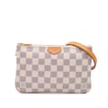 Miniatyrbillede 1 af 9: Pre-owned Louis Vuitton Damier Azur Double Zip Pochette White
