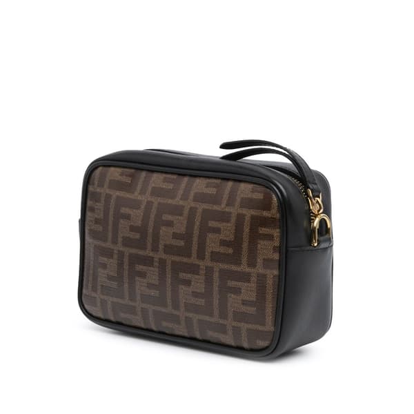 Pre-owned Fendi Zucca Coated Canvas Camera Crossbody Brown
