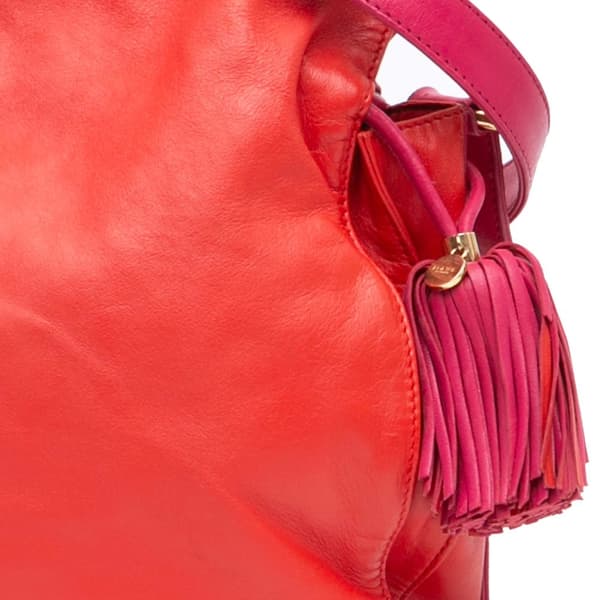 Pre-owned LOEWE Nappa Flamenco Tassel 22 Red