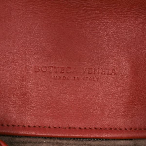 Pre-owned Bottega Veneta Nappa Intrecciato Flap Crossbody Red