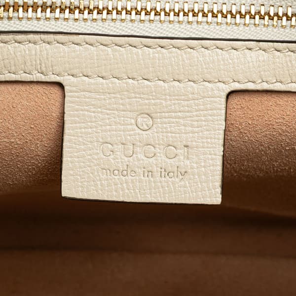 Pre-owned Gucci Small Leather Horsebit 1955 Camera Bag White