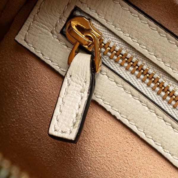 Pre-owned Gucci Small Leather Horsebit 1955 Camera Bag White