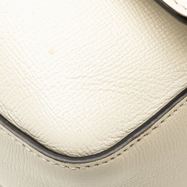 Pre-owned Gucci Small Leather Horsebit 1955 Camera Bag White