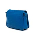 Miniatyrbillede 2 af 7: Pre-owned Bottega Veneta Nappa Intrecciato Flap Crossbody Blue