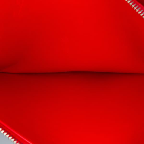 Pre-owned Celine Leather Frame Wallet on Chain Red