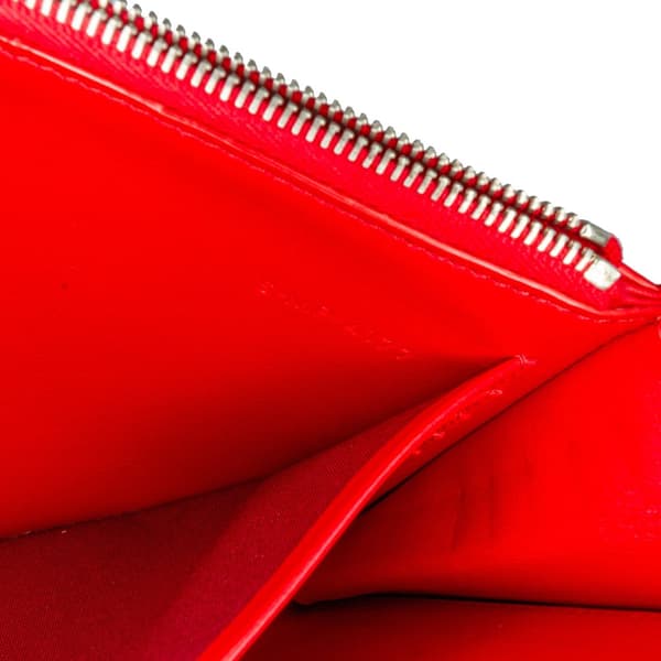 Pre-owned Celine Leather Frame Wallet on Chain Red