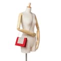 Pikkukuva 9 / 9: Pre-owned Celine Leather Frame Wallet on Chain Red