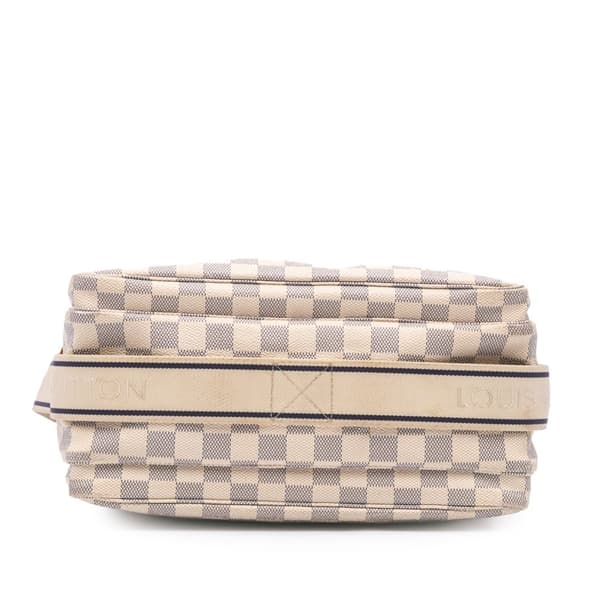 Pre-owned Louis Vuitton Damier Azur Naviglio White