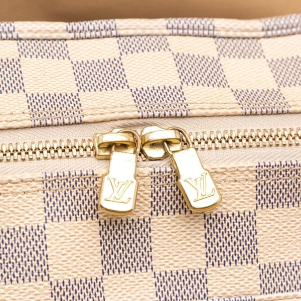 Pre-owned Louis Vuitton Damier Azur Naviglio White