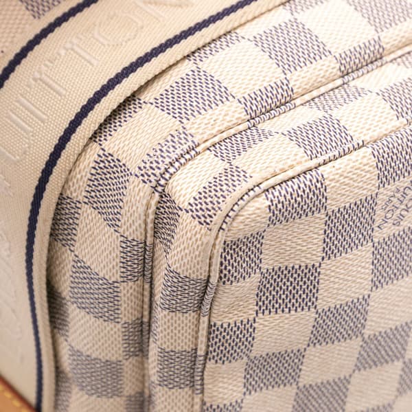 Pre-owned Louis Vuitton Damier Azur Naviglio White