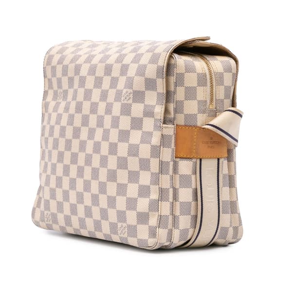 Pre-owned Louis Vuitton Damier Azur Naviglio White