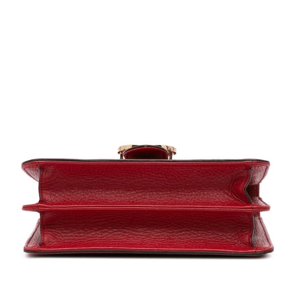 Pre-owned Gucci Small Dollar Calfskin Interlocking G Crossbody Red