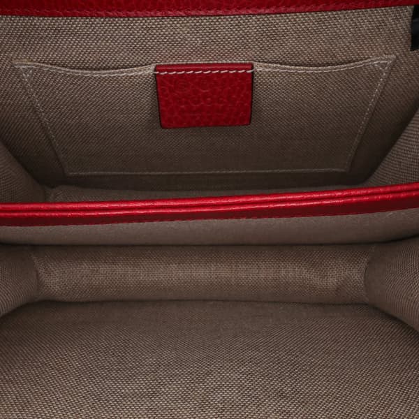 Pre-owned Gucci Small Dollar Calfskin Interlocking G Crossbody Red