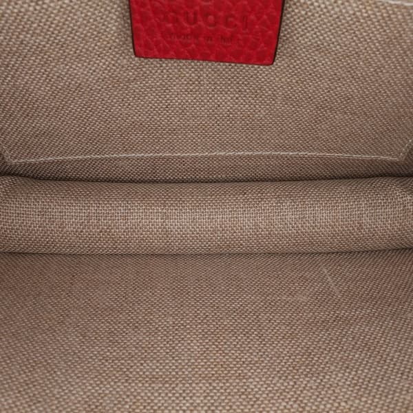 Pre-owned Gucci Small Dollar Calfskin Interlocking G Crossbody Red