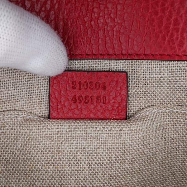 Pre-owned Gucci Small Dollar Calfskin Interlocking G Crossbody Red