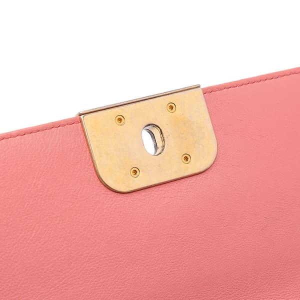 Pre-owned Chanel Quilted Calfskin Straight Lined Flap Pink