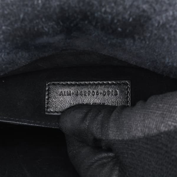 Pre-owned Saint Laurent Medium Turtle Embossed Patent Monogram Sunset Bag Black