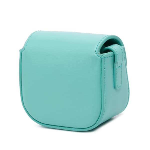 Pre-owned Celine Mini Shiny Calfskin Triomphe Crossbody Blue