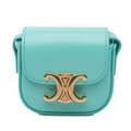 Miniatyrbilde 1 av 9: Pre-owned Celine Mini Shiny Calfskin Triomphe Crossbody Blue