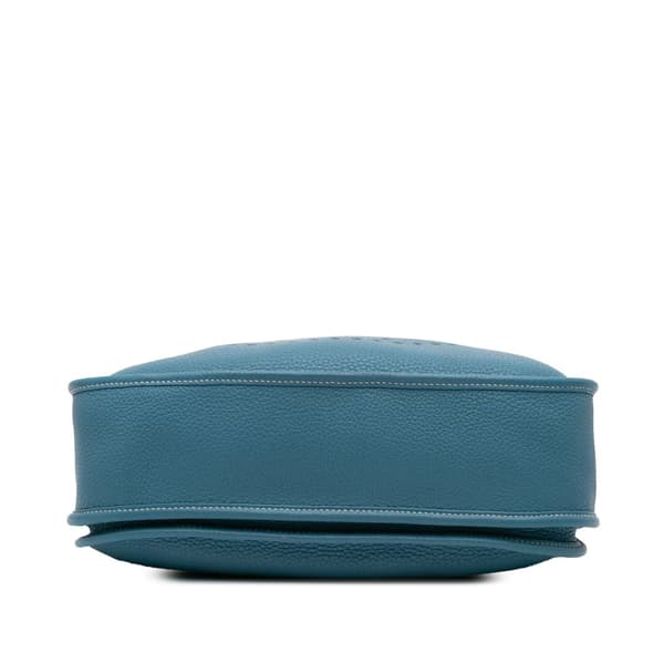 Pre-owned Hermès Clemence Evelyne III 29 Blue