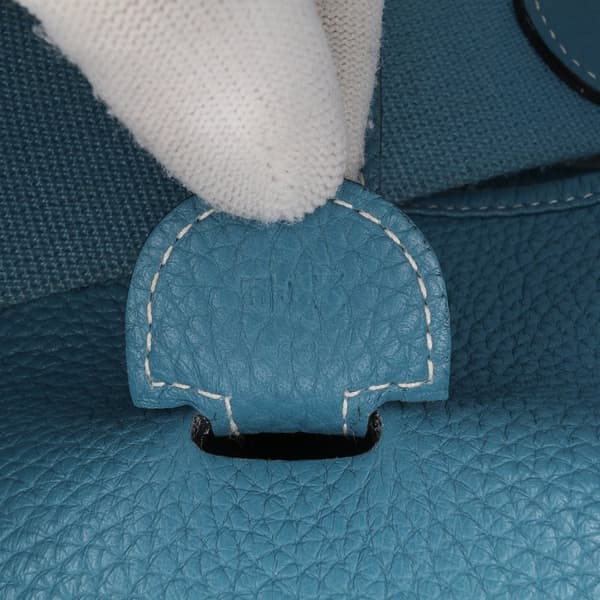 Pre-owned Hermès Clemence Evelyne III 29 Blue