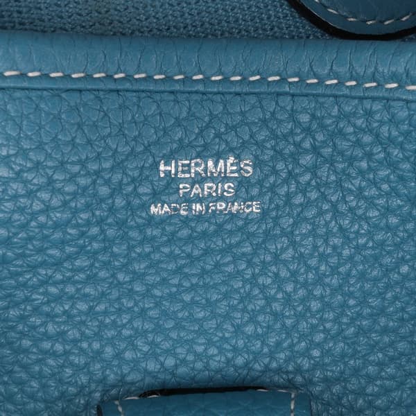Pre-owned Hermès Clemence Evelyne III 29 Blue