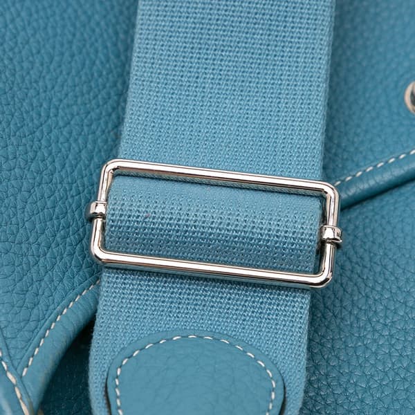 Pre-owned Hermès Clemence Evelyne III 29 Blue