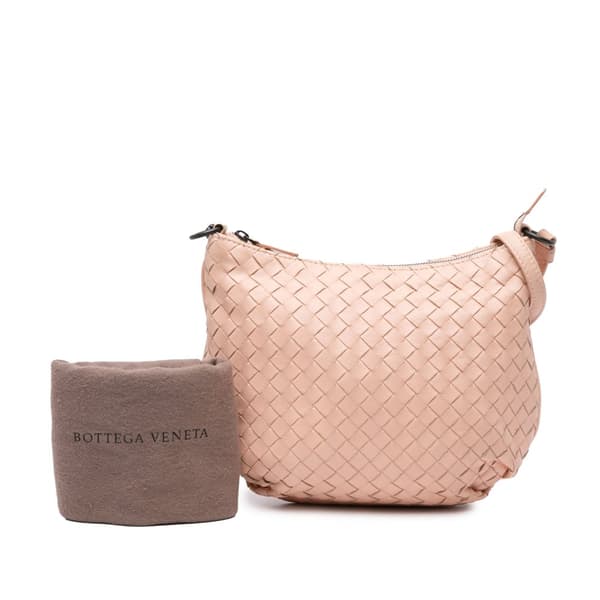 Pre-owned Bottega Veneta Nappa Intrecciato Crossbody Pink