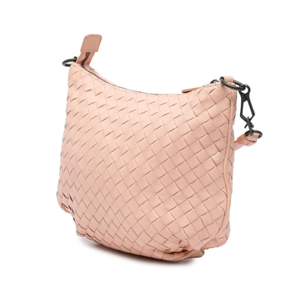Pre-owned Bottega Veneta Nappa Intrecciato Crossbody Pink