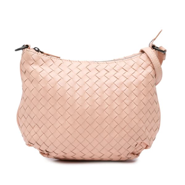 Pre-owned Bottega Veneta Nappa Intrecciato Crossbody Pink