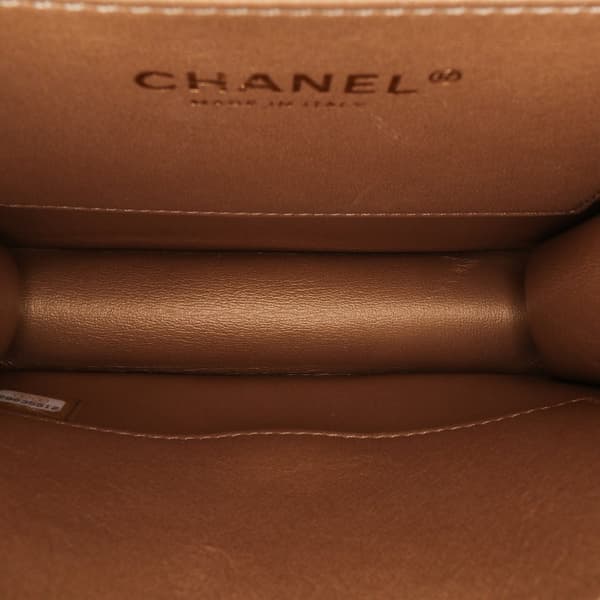 Pre-owned Chanel Small Lambskin Chic Pearls Flap Blue