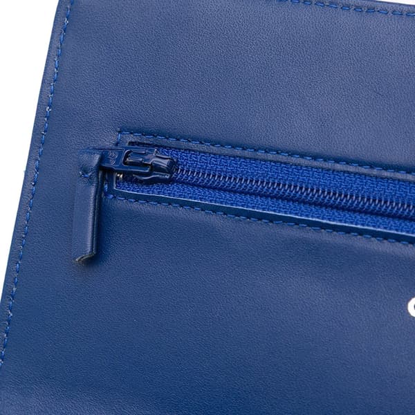 Pre-owned Chanel Reissue 2.55 Quilted Jersey Wallet On Chain Blue