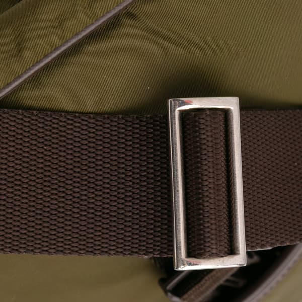 Pre-owned Prada Tessuto Zip Top Crossbody Green