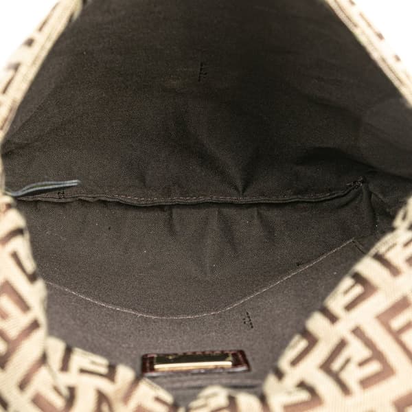 Pre-owned Fendi Zucchino Canvas Crossbody Brown
