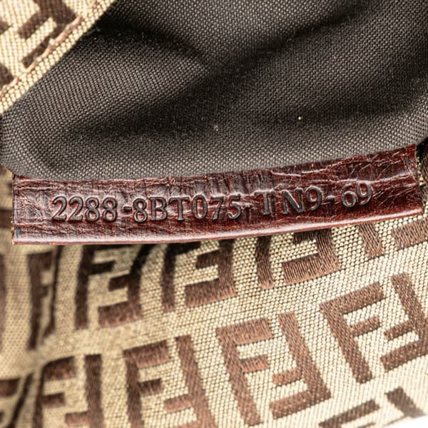 Pre-owned Fendi Zucchino Canvas Crossbody Brown