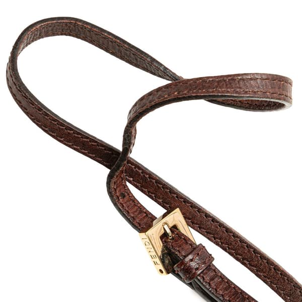 Pre-owned Fendi Zucchino Canvas Crossbody Brown