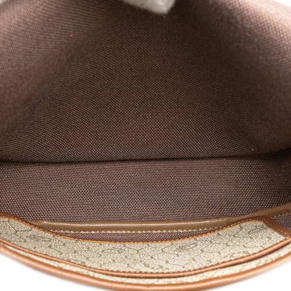 Pre-owned Dior Honeycomb Coated Canvas Crossbody Brown