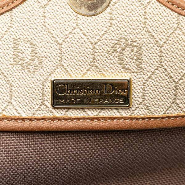 Pre-owned Dior Honeycomb Coated Canvas Crossbody Brown