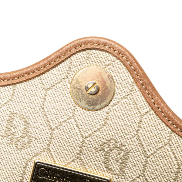 Pre-owned Dior Honeycomb Coated Canvas Crossbody Brown