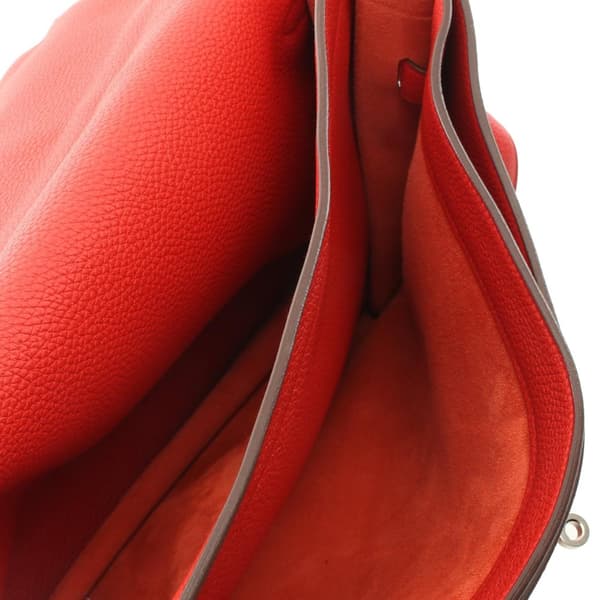 Pre-owned Hermès Togo Kelly Depeches 38 Red