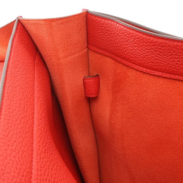 Pre-owned Hermès Togo Kelly Depeches 38 Red
