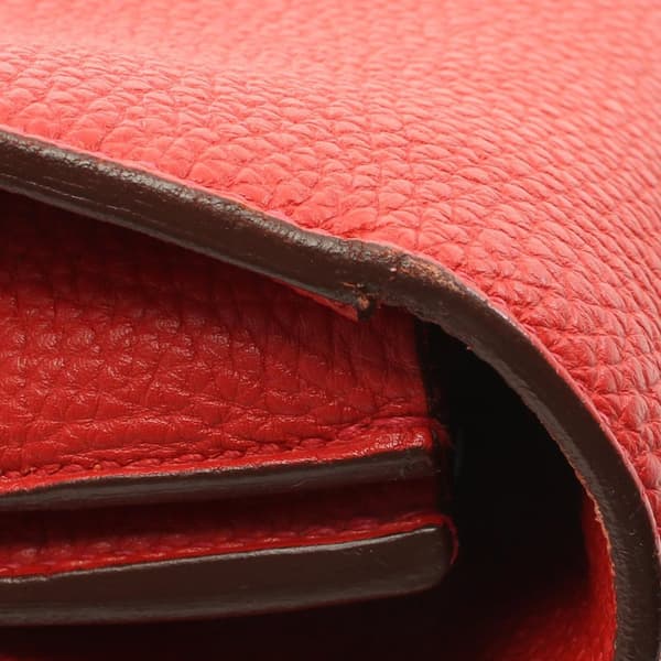 Pre-owned Hermès Togo Kelly Depeches 38 Red