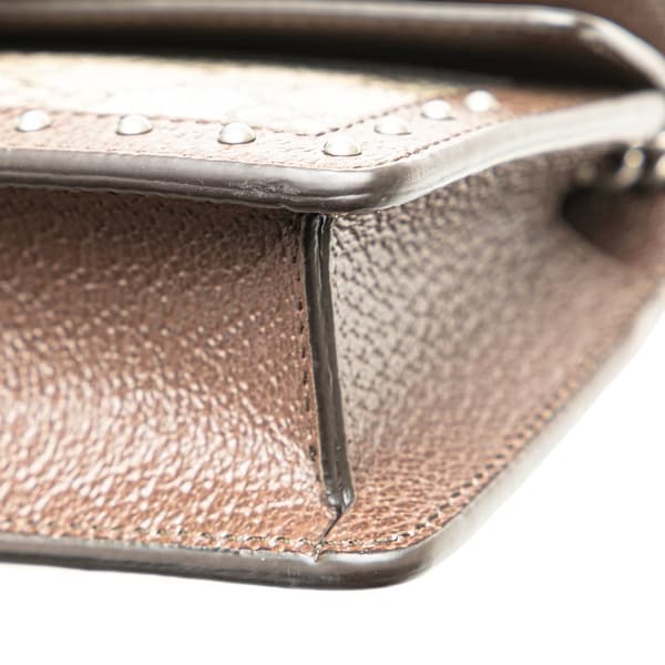 Pre-owned Gucci Super Mini GG Supreme Studs Dionysus Crossbody Brown