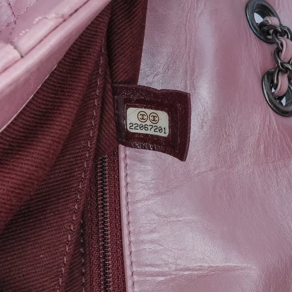 Pre-owned Chanel Medium CC Quilted Metallic Calfskin Coco Pleats Flap Pink
