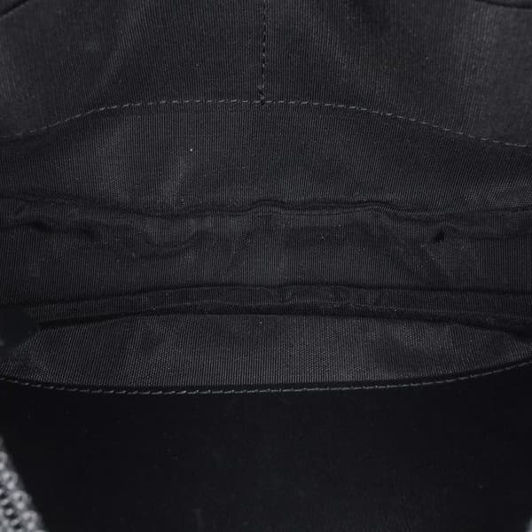 Pre-owned Chanel CC Velvet Half Moon Wallet on Chain Black