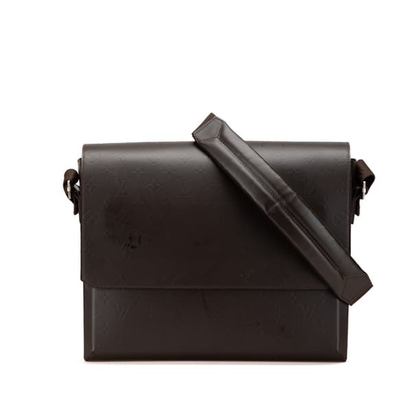 Pre-owned Louis Vuitton Monogram Glace Fonzie Brown