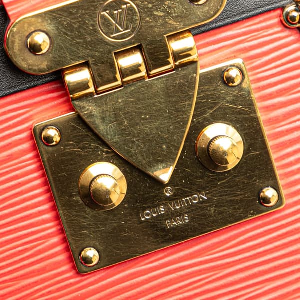 Pre-owned Louis Vuitton Epi Petit Malle Red