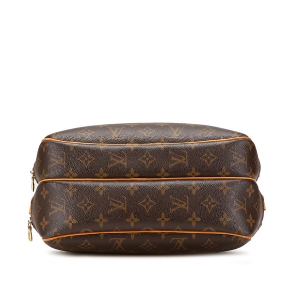 Pre-owned Louis Vuitton Monogram Reporter PM Brown