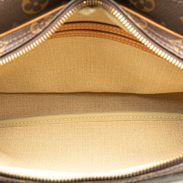 Pre-owned Louis Vuitton Monogram Reporter PM Brown
